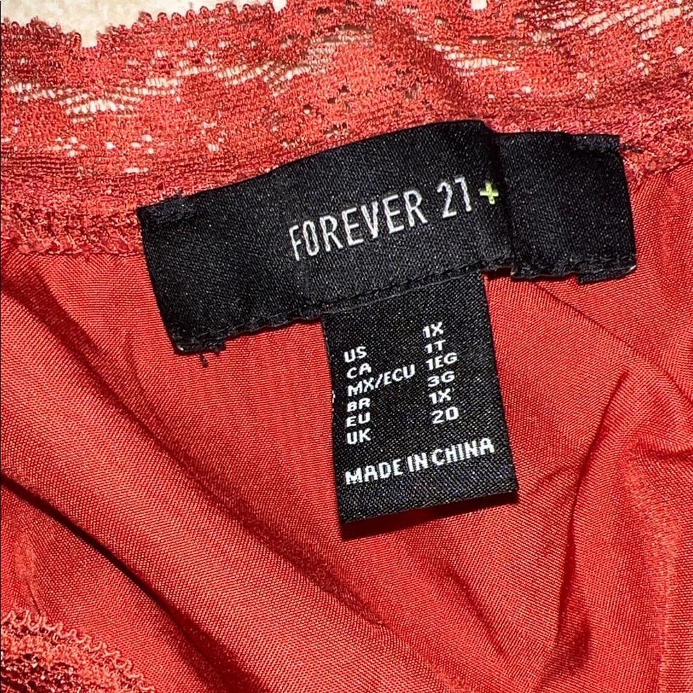 Forever 21 Rust Off-Shoulder Cropped Top - Picture 3 of 4